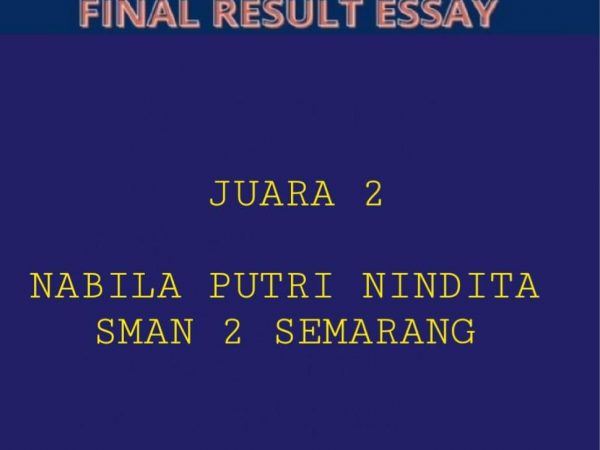 Siswa SMAN 2 Semarang Sabet Juara 2 Lomba Esai Nasional