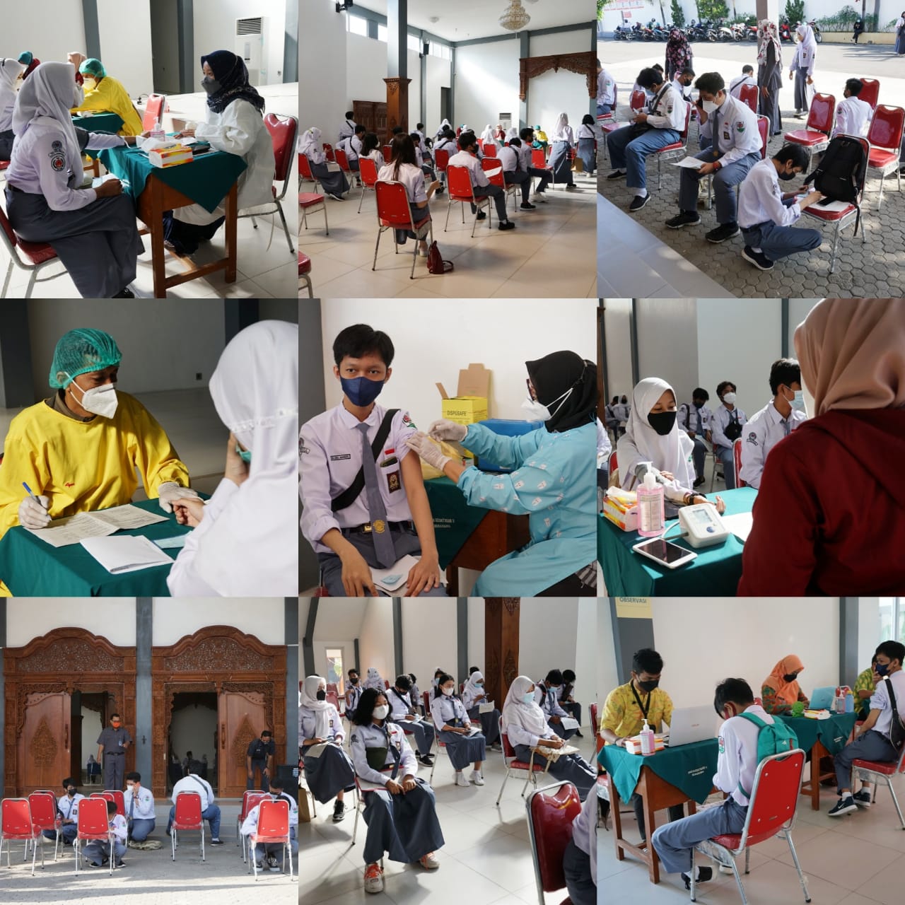 Pemberian Vaksin Covid-19 di SMA Kesatrian 2 Semarang