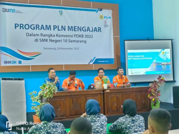 Program PLN mengajar goes to SMKN 10 Semarang