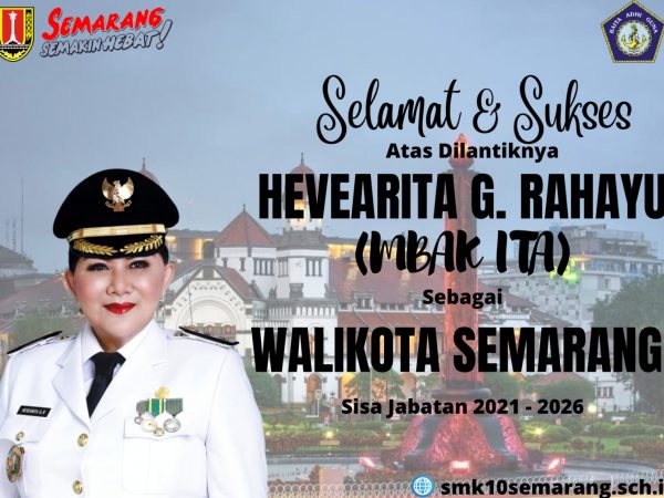 SMKN 10 Semarang Ucapkan Selamat Atas Pelantikan Wali Kota Semarang