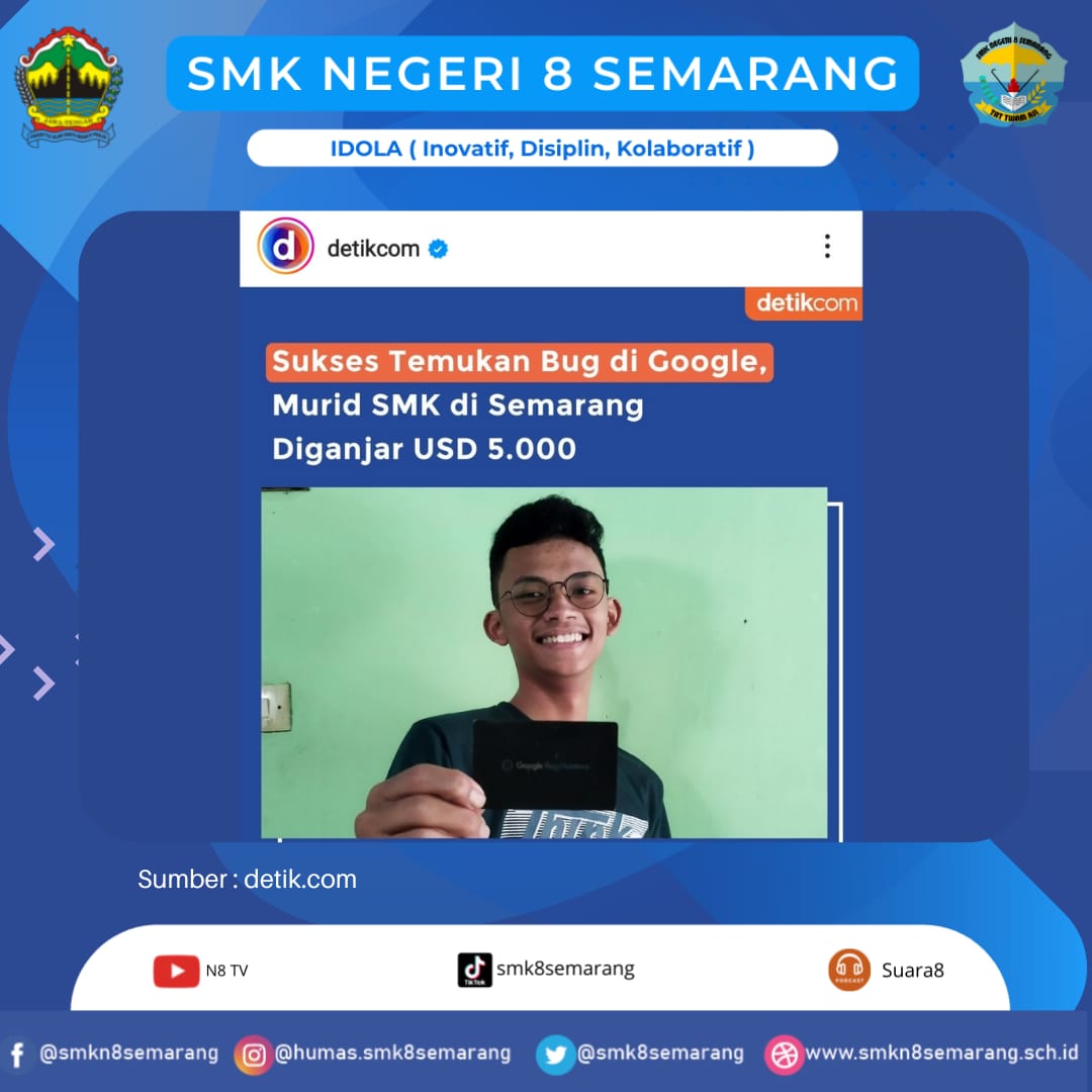 VIRAL! Siswa SMK N 8 Semarang Bobol Keamanan Google! VIRAL! Siswa SMK N 8 Semarang Bobol Keamanan Google!