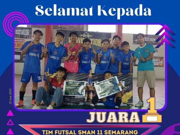 Lagi dan Lagi, Futsal SMANSE Raih Juara 1 Ecovolution 2023 Universitas Stikubank Semarang