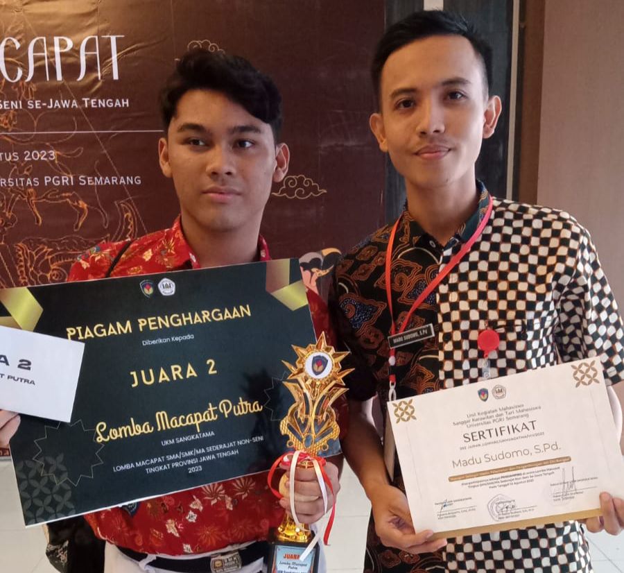 Juara II Lomba Macapat Se-Jawa Tengah Tahun 2023 Juara II Lomba Macapat Se-Jawa Tengah Tahun 2023