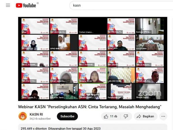 ASN SMKN 10 Semarang Ikuti Webinar Kode Etik ASN dengan Tema Perselingkuhan ASN