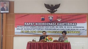 Tim Satbinmas Polrestabes Semarang Gelar Rapat Koordinasi dengan Guru BK SMK untuk Antisipasi Maraknya Perundungan dan Tawuran Pelajar