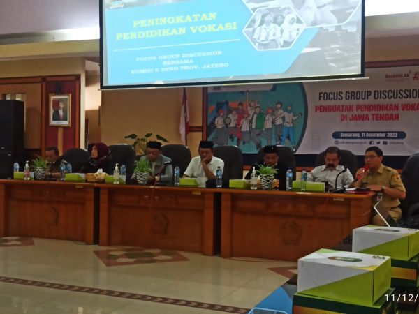 FGD Peningkatan Pendidikan Vokasi Kemitraan DPRD dan Disdikbud Provinsi Jawa Tengah