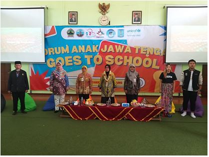 Forum Anak Jawa Tengah Goes to School Serentak 35 Kabupaten/Kota: Mengedukasi Anak Tentang Kesetaraan Gender, Hak Anak & Pencegahan Kekerasan Seksual Berbasis Online di MPLS