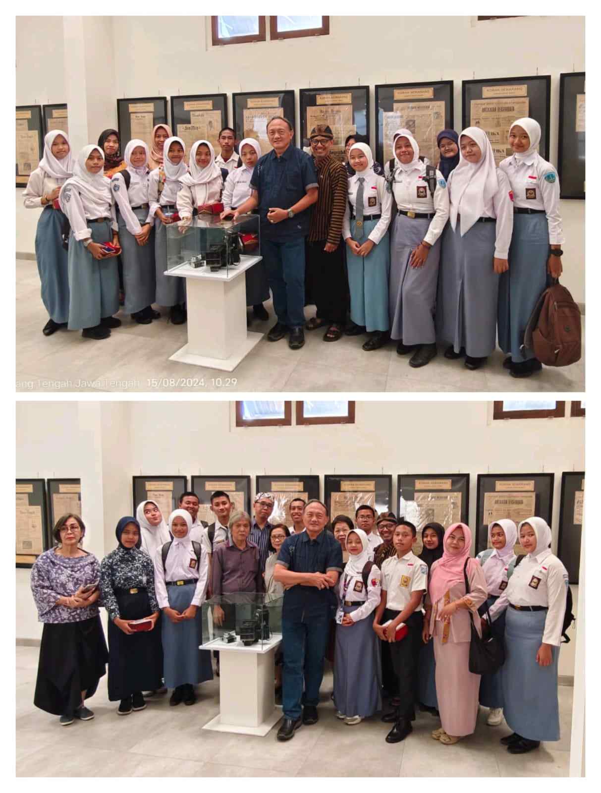 Siswa SMKN 10 Semarang Mengikuti Workshop “Content Creator” dan Pameran Koran Langka