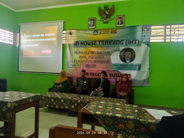 In House Training “Penyusunan Materi Ajar, Asesmen Terdefinisi Berbasis AIGEM” SMAN 1 Susukan